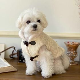 Autumn And Winter Pet Thickened Cotton Coat (Option: Beige-XS)