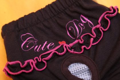 Lace Pet Physical Dog Safety Sanitary Panty Sanitary (Option: Brown-XS)