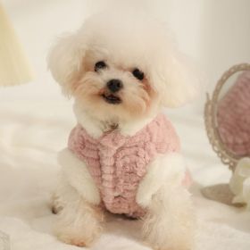 Cat Dog Pet Warm Plush Vest (Option: Rabbit Fur Small Coat Pink-XS)